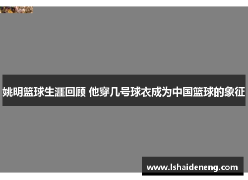 姚明篮球生涯回顾 他穿几号球衣成为中国篮球的象征